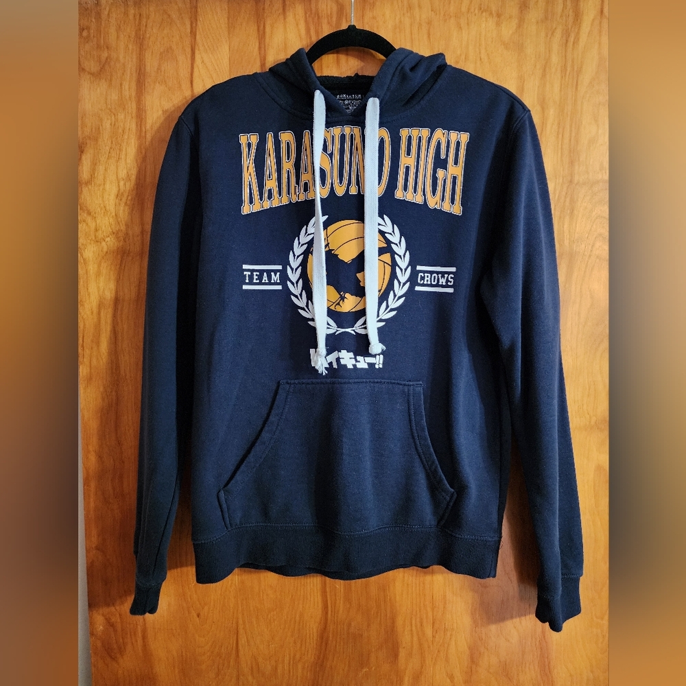 Karasuno High Navy Blue Hoodie By Boxlunch Size XS Unisex